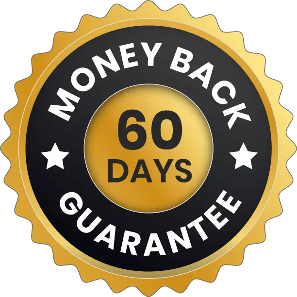 Burntide 60 day money back guarantee badge